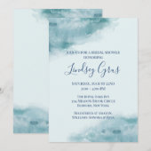 Icy Blue Frosted Waterverf Vrijgezellenfeest Kaart (Voorkant / Achterkant)