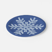 Icy Blue Frozen Snowflake Frosty Winter Kerstmis Papieren Bordje (Gekanteld)