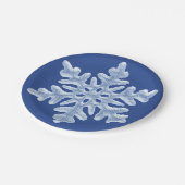 Icy Blue Frozen Snowflake Frosty Winter Kerstmis Papieren Bordje (Gekanteld)