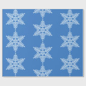 Icy Blue Frozen Winter Frosty Snowflakes kerst Cadeaupapier (Vlak)