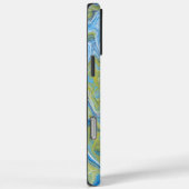 Icy Blue Green Kleurrijke Abstracte Marmeren Textu Case-Mate iPhone Case (Achterkant / Rechts)