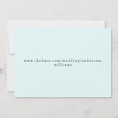 Icy Blue Heart Font Bewaar de datum Save The Date (Achterkant)