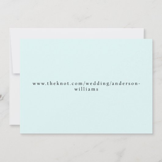 Icy Blue Heart Font Bewaar de datum Save The Date (Achterkant)