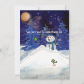 Icy Blue "Het Dorp" Winter Baby Shower Kaart (Achterkant)