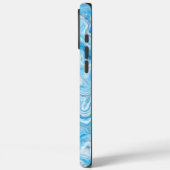 Icy Blue Kleurrijke Abstracte Marmeren Textuur Vlo Case-Mate iPhone Case (Achterkant / Links)