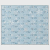 Icy Blue laat het sneeuwvlokken kerstvakantie Cadeaupapier (Vlak)