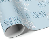 Icy Blue laat het sneeuwvlokken kerstvakantie Cadeaupapier (Rol Hoek)
