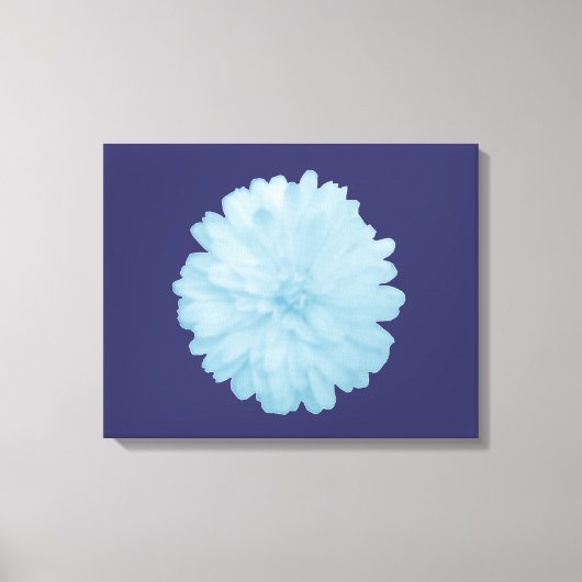 Icy Blue Marigold Canvas afdrukken (Voorkant)