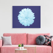 Icy Blue Marigold Canvas afdrukken (Insitu (Woonkamer))