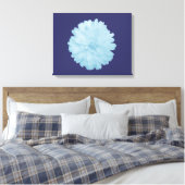 Icy Blue Marigold Canvas afdrukken (Insitu (Slaapkamer))