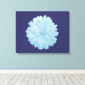 Icy Blue Marigold Canvas afdrukken (Insitu (Houten vloer))