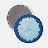 Icy Blue Marigold Magnet (Voorkant / Achterkant)