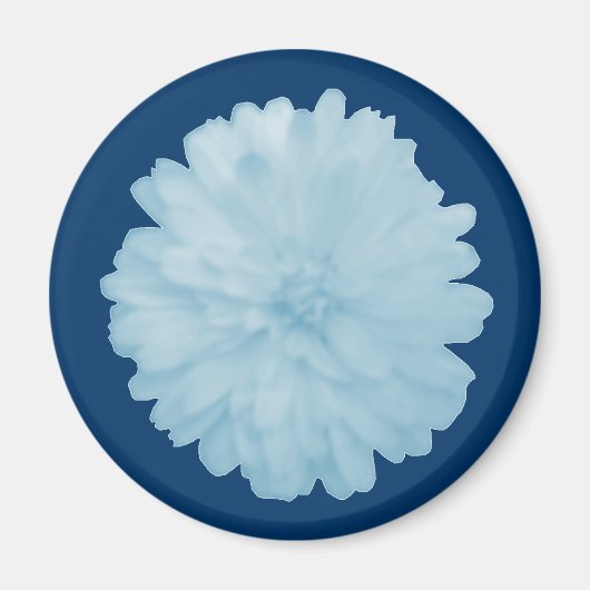 Icy Blue Marigold Magnet (Voorkant)