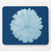 Icy Blue Marigold Mousepad Muismat (Voorkant)