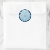 Icy Blue Marigold Round Stickers (Tas)
