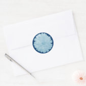 Icy Blue Marigold Round Stickers (Envelop)