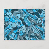 Icy Blue Marked Abstract Briefkaart (Voorkant)