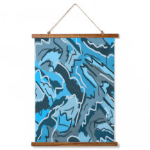 Icy Blue Marked Abstract