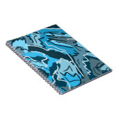 Icy Blue Marked Abstract Notitieboek (Rechterzijde)
