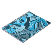 Icy Blue Marked Abstract Notitieboek (Linkerzijde)