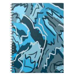Icy Blue Marked Abstract Notitieboek