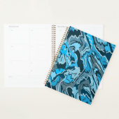 Icy Blue Marked Abstract Planner (Display)