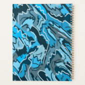 Icy Blue Marked Abstract Planner (Achterkant)