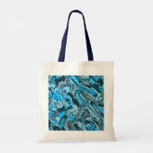 Icy Blue Marked Abstract Tote Bag (Achterkant)