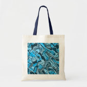 Icy Blue Marked Abstract Tote Bag (Voorkant)