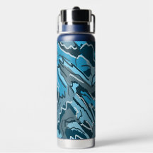 Icy Blue Marked Abstract