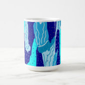 Icy Blue Ocean Abstract Koffiemok (Center)