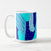 Icy Blue Ocean Abstract Koffiemok (Links)