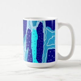 Icy Blue Ocean Abstract Koffiemok