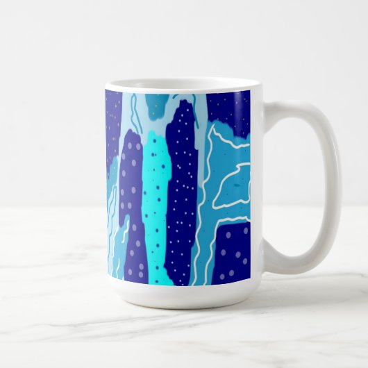 Icy Blue Ocean Abstract Koffiemok (Rechts)