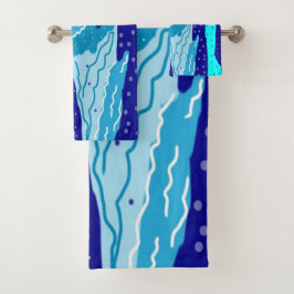 Icy Blue Ocean Bad Handdoek
