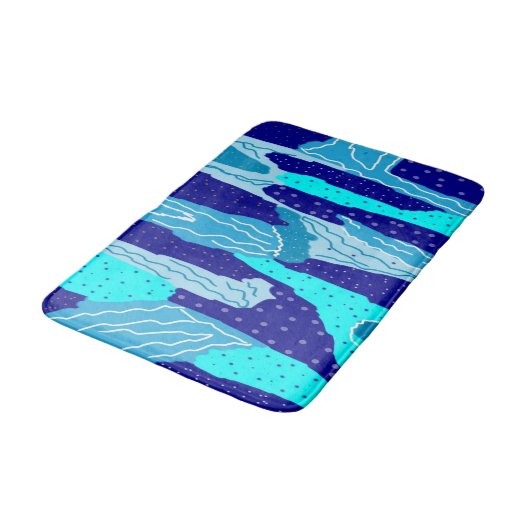 Icy Blue Ocean Badmat (Gekanteld)