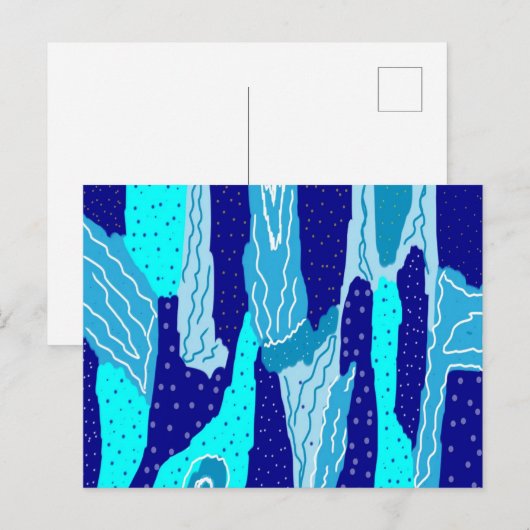 Icy Blue Ocean Briefkaart (Voorkant / Achterkant)