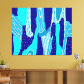 Icy Blue Ocean Canvas Afdruk (Insitu (Woonkamer))