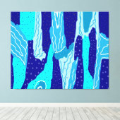 Icy Blue Ocean Canvas Afdruk (Insitu (Houten vloer))