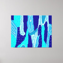 Icy Blue Ocean Canvas Afdruk