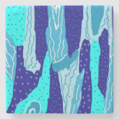 Icy Blue Ocean Stenen Onderzetter (Voorkant)