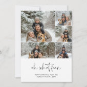 Icy Blue Oh wat een leuke kerst familie leuke foto Feestdagenkaart (Voorkant)