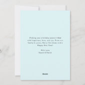 Icy Blue Oh wat een leuke kerst familie leuke foto Feestdagenkaart (Achterkant)