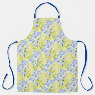 Icy Blue Pansies op een Schort