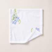 Icy Blue Pansies op een set handdoeken (Wasdoekje)