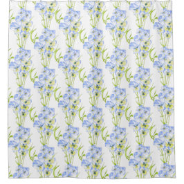 Icy Blue Pansies op een Shower Curtain Douchegordijn