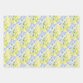 Icy Blue Pansies op papierset met onmiddellijke ve Inpakpapier Vel (Voorkant 2)