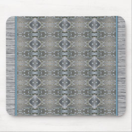 Icy Blue Pattterned Carpet Muismat