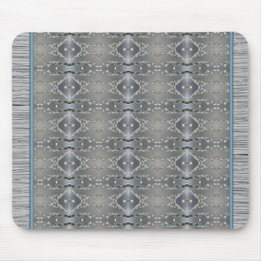 Icy Blue Pattterned Carpet Muismat (Voorkant)