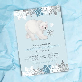 Icy Blue Polar Beer Baby shower Kaart